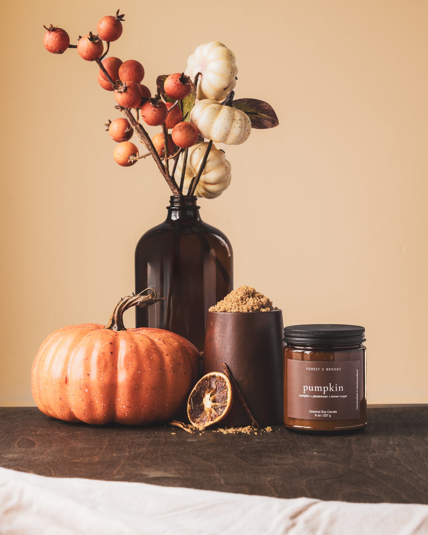 pumpkin | wooden wick