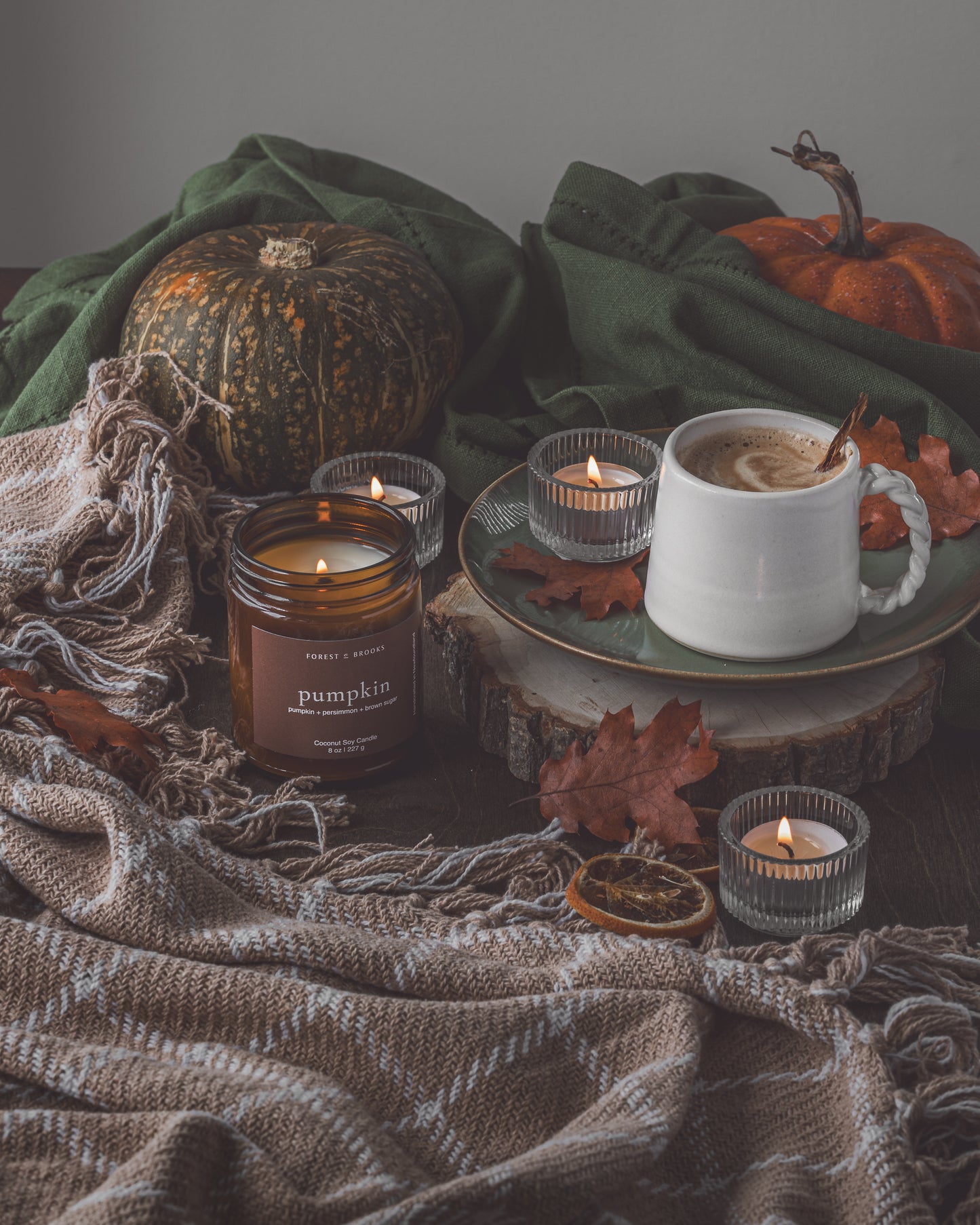 pumpkin | wooden wick