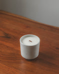 Load image into Gallery viewer, cement vessels | wooden wick | SMALL IMPERFECTIONS