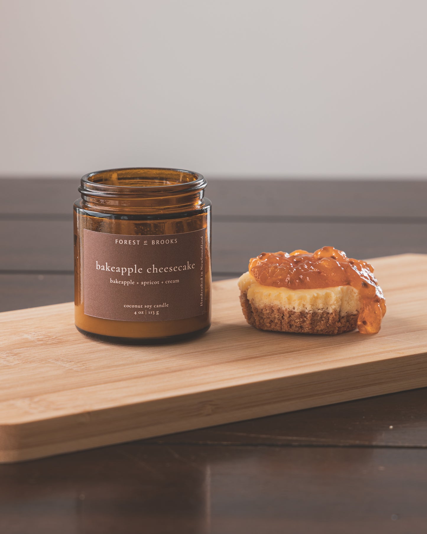 bakeapple cheesecake | wooden wick