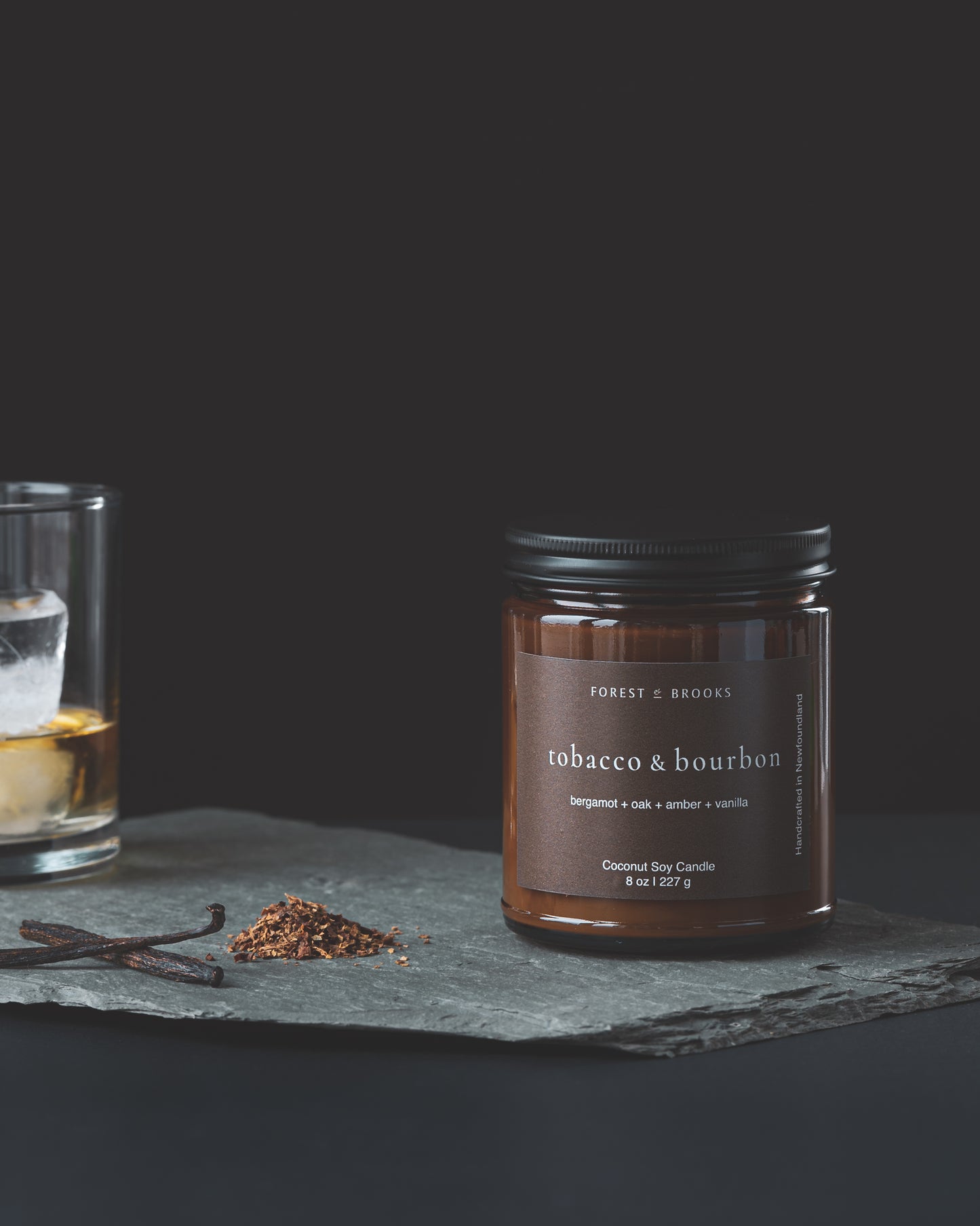 tobacco & bourbon | wooden wick