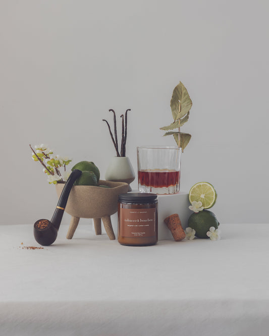 tobacco & bourbon | wooden wick