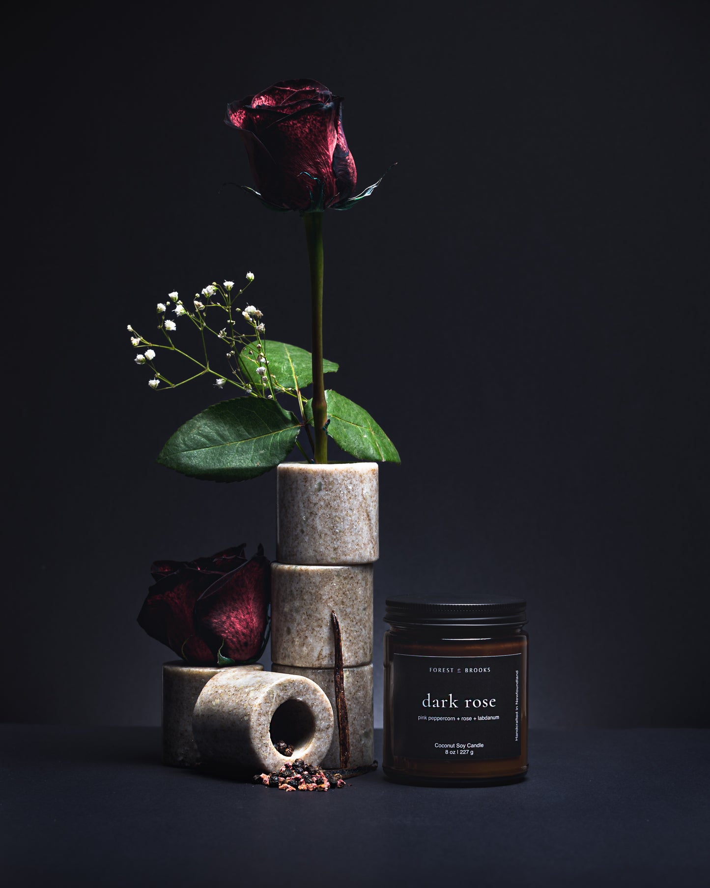 dark rose | wooden wick